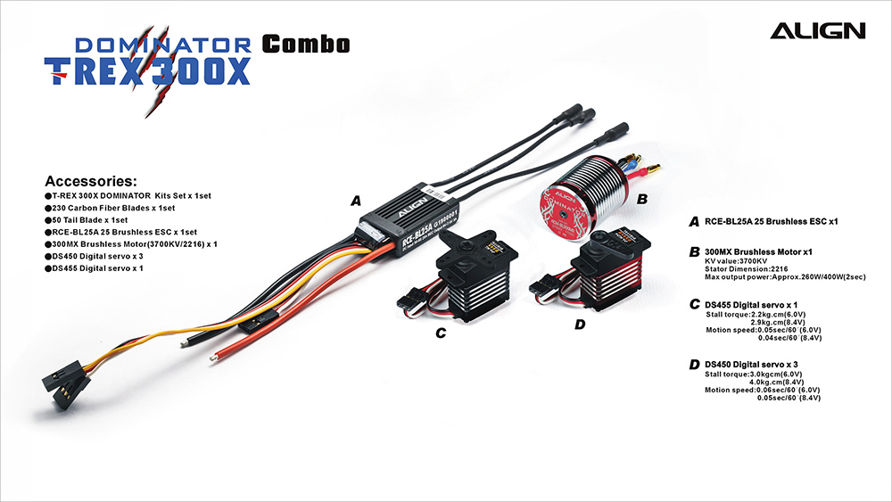 Align-T-Rex-300X-DOMINATOR-DFC-6CH-3D-Flying-RC-Helicopter-Super-Combo-With-RCE-BL25A-ESC-3700KV-Mot-1542055