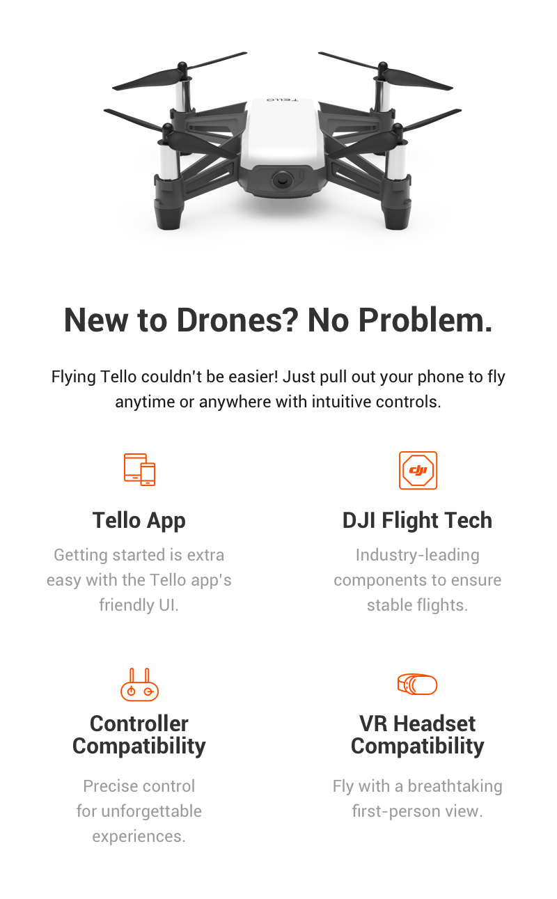 DJI-Ryze-Tello-Drone-RTF-with-5MP-HD-Camera-720P-WiFi-FPV-GameSir-T1s-Bluetooth-Remote-Control-1312829