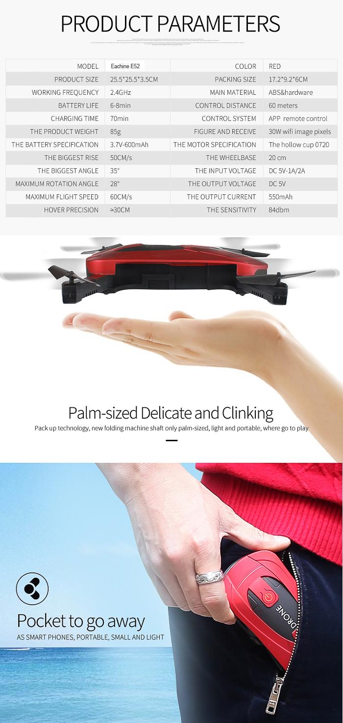 Eachine-E52-WiFi-FPV-Selfie-Drone-With-High-Hold-Mode-Foldable-Arm-RC-Quadcopter-RTF-1145572