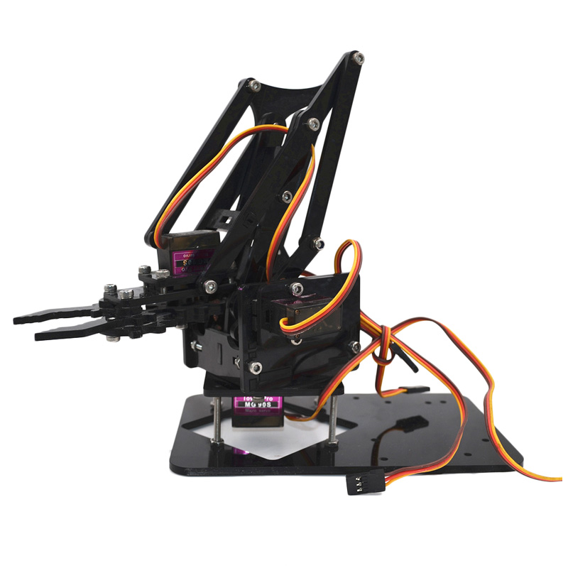 4DOF-Assembling-Acrylic-Mechine-Robot-Arm-with-MG90S-Metal-Gear-Servo-For-Robot-DIY-1186466