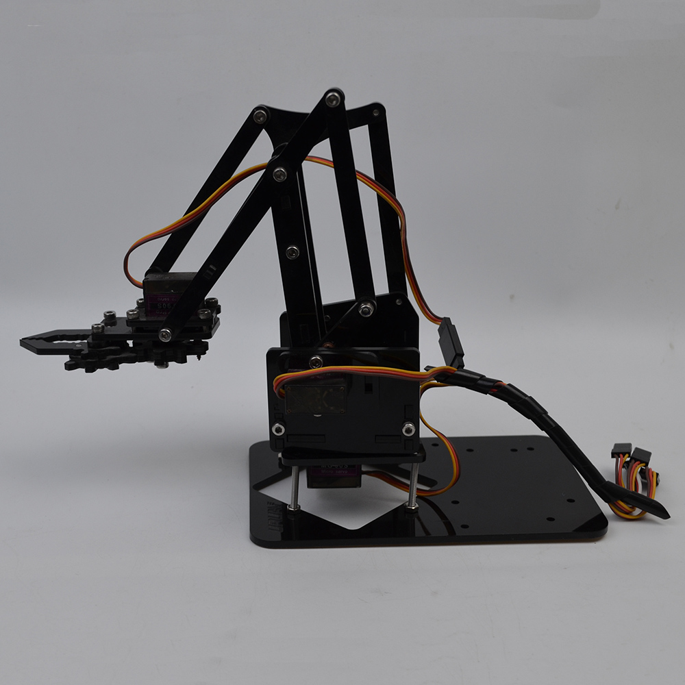 URUAV-DIY-4DOF-Smart-Acrylic-RC-Robot-Arm-Assembled-Arm-Educational-Kit-For-Arduino-BlackWhite-1383205