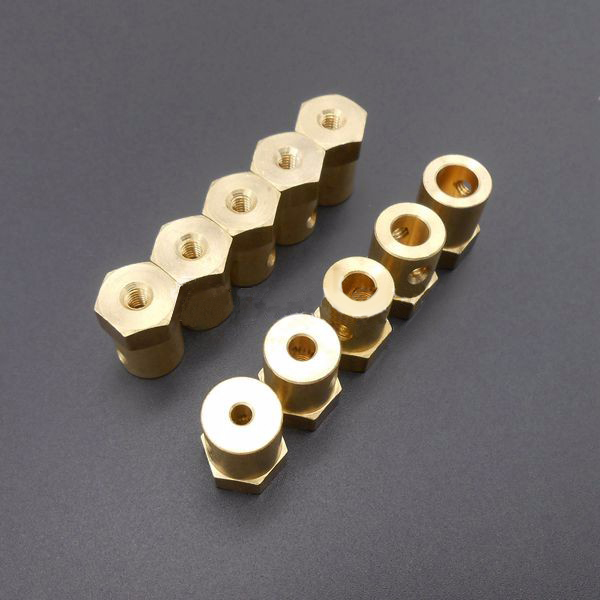 3mm-4mm-5mm-6mm-7mm-Hexagonal-Copper-Coupling-Coupler-for-Robot-Car-Wheel-1171587