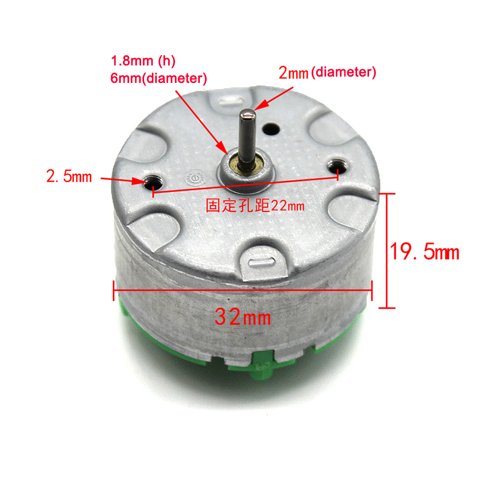 4PCS-Feichao-500-DC-6V-Gear-Motor-Long-Axis-Shaft-7000RPM-For-DIY-RC-Robot-Models-1461106