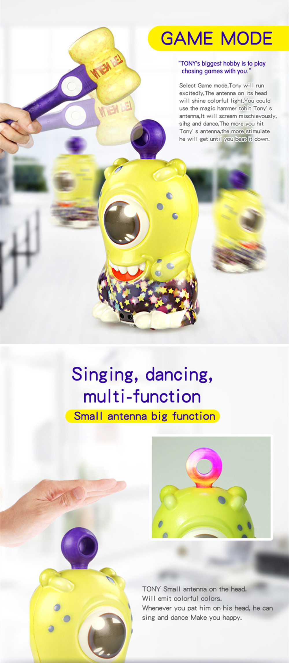 ALIEN-TONY-3-Modes-Infrared-Control-Dancing-Singing-PU-Robot-Toy-1347947