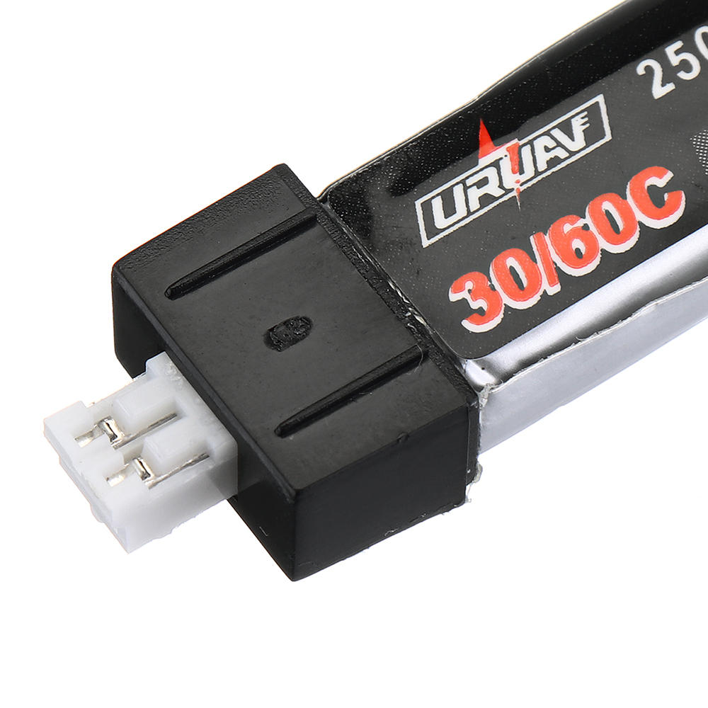 10Pcs-URUAV-37V-250mAh-30C60C-1S-Lipo-Battery-PH20-for-Blade-Nano-QX-CPX-Tiny-Whoop-TINY6-6X-1404836