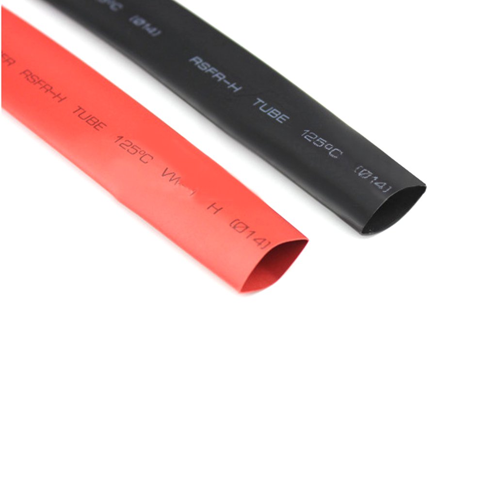 1-Pair-Heat-Shrink-Tube-14mm-Red-amp-Black-For-ESC-T-plug-battery-XT60-connector-1388649