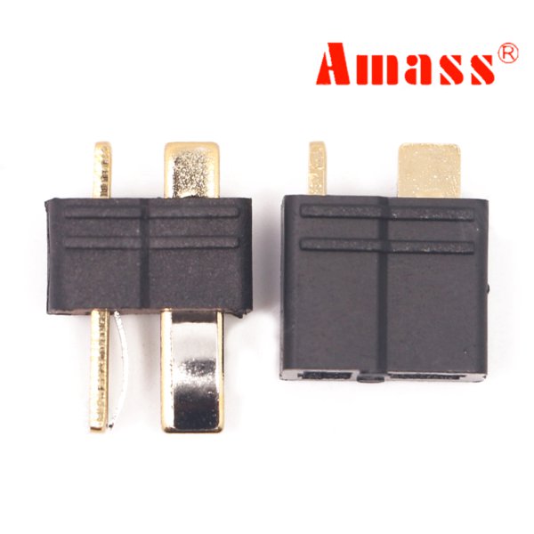 10-Pair-Amass-AM-1015B-Anti-Slip-Black-T-Plug-Connector-Male-amp-Female-1078607