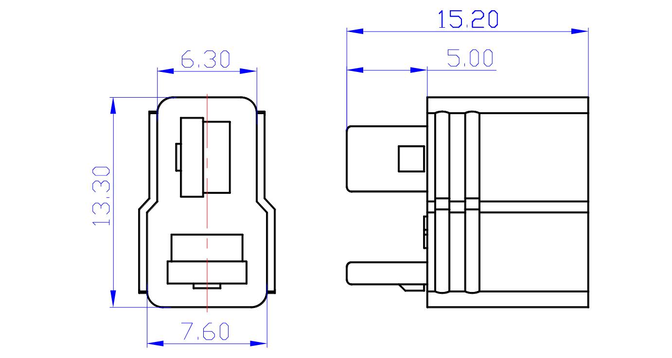 10-Pair-Amass-AM-1015B-Anti-Slip-Black-T-Plug-Connector-Male-amp-Female-1078607