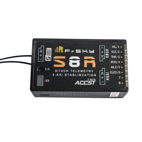 Frsky-S8R-16CH-3-Axis-Stablibzation-RSSI-PWM-Output-Telemetry-Receiver-With-Smart-Port-1120448