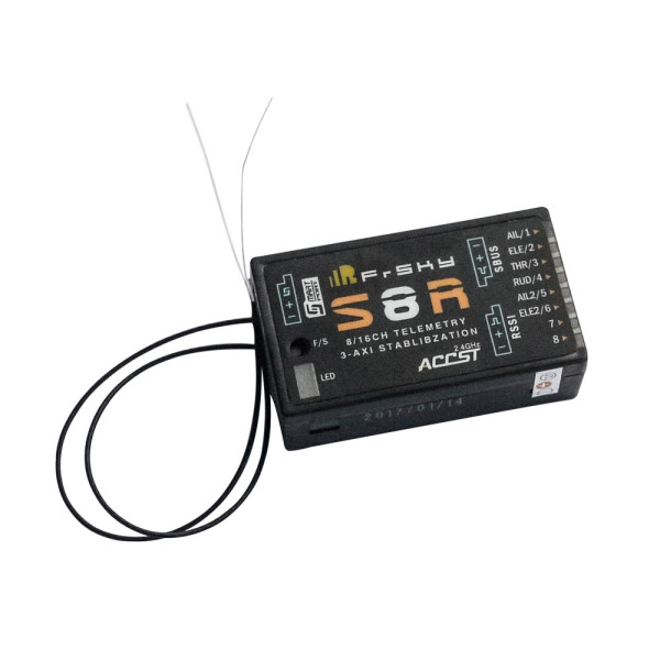Frsky-S8R-16CH-3-Axis-Stablibzation-RSSI-PWM-Output-Telemetry-Receiver-With-Smart-Port-1120448