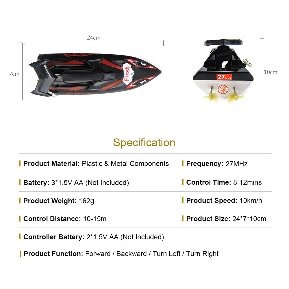 Flytec-2011-15C-24CM-27MHZ-4CH-10KMH-High-Speed-Racing-RC-Boat-1294774