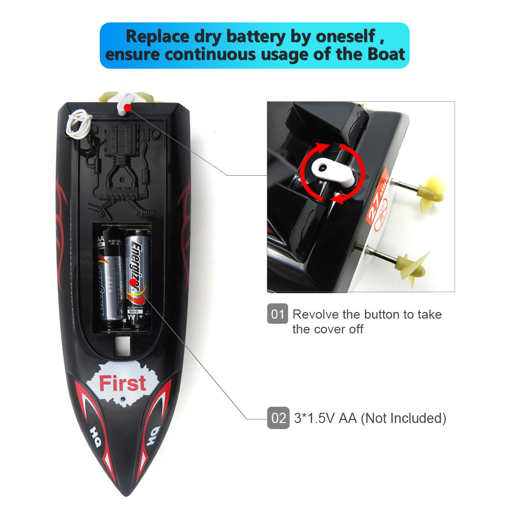 Flytec-2011-15C-24CM-27MHZ-4CH-10KMH-High-Speed-Racing-RC-Boat-1294774