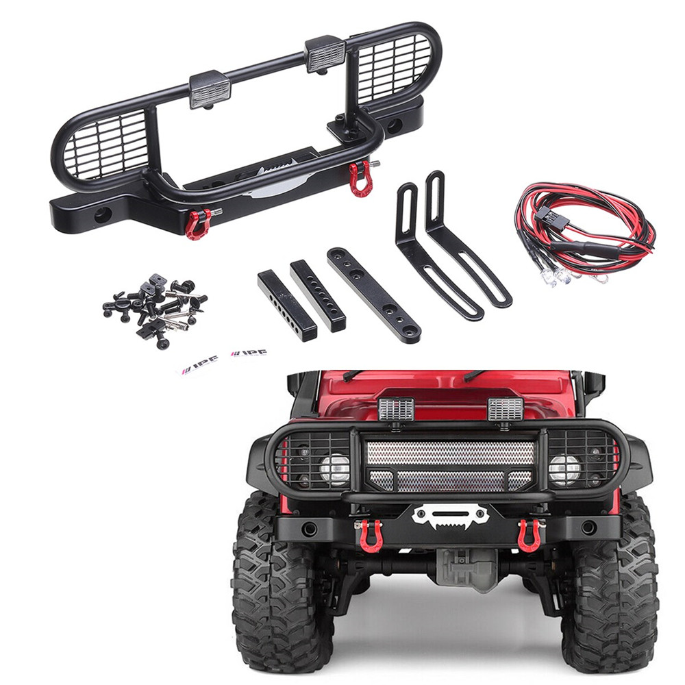 1-Set-Metal-Front-Bumper-With-Light-for-110-Scale-RC-Crawler-Car-Traxxas-TRX4-TRX-4-1476908
