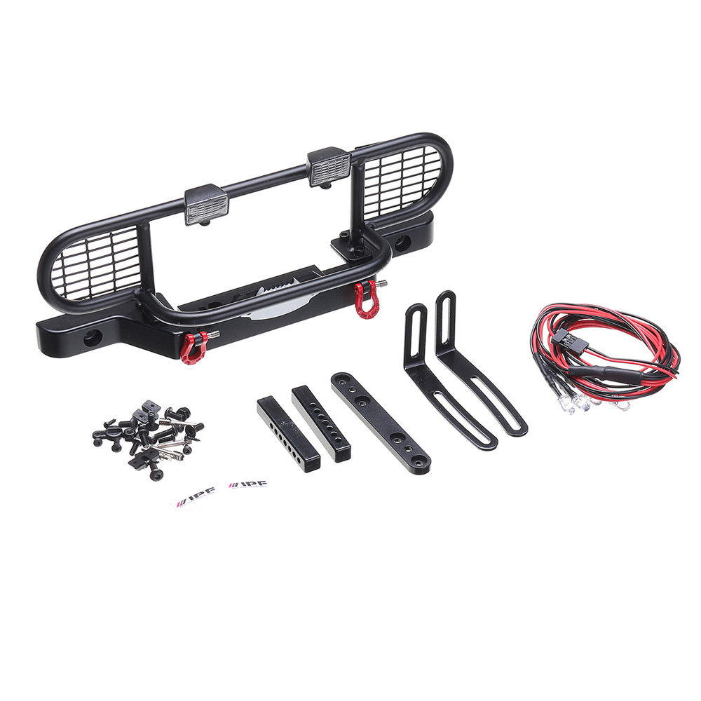 1-Set-Metal-Front-Bumper-With-Light-for-110-Scale-RC-Crawler-Car-Traxxas-TRX4-TRX-4-1476908