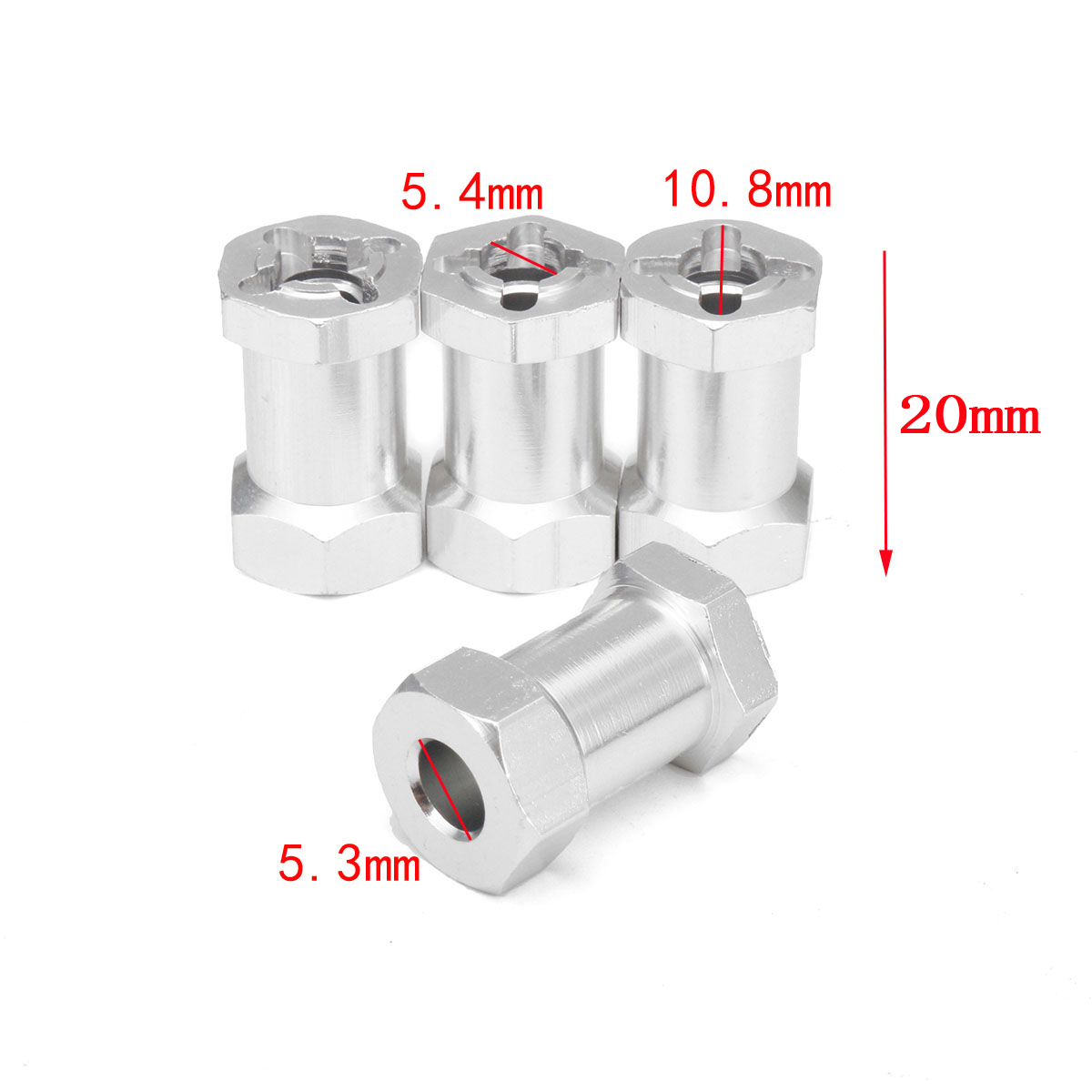 110-12mm-Extension-Hex-Adaptor-Connector-Kit-For-SCX10-WRAITH-RC-Car-Crawler-Parts-1182669