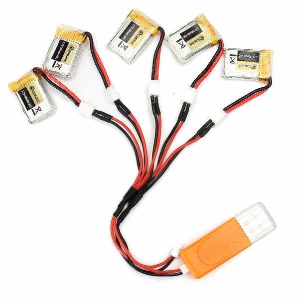 5PCS-Eachine-E010-E010C-37V-150MAH-45C-Upgrade-Battery-USB-Charger-Set-RC-Quadcopter-Spare-Parts-1103569