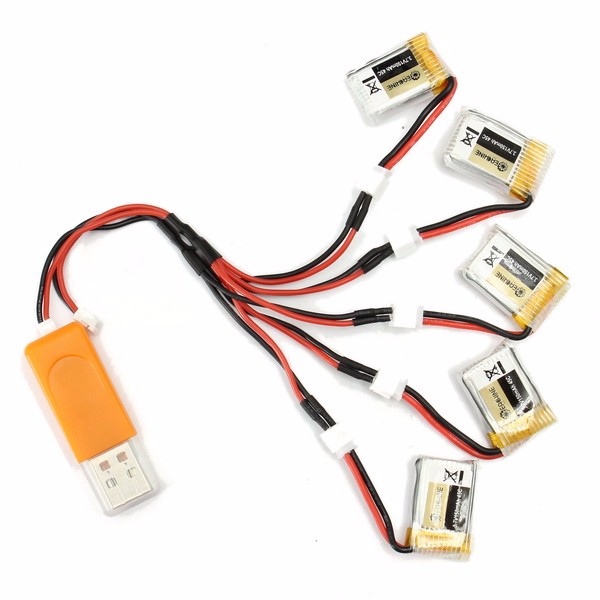 5PCS-Eachine-E010-E010C-37V-150MAH-45C-Upgrade-Battery-USB-Charger-Set-RC-Quadcopter-Spare-Parts-1103569