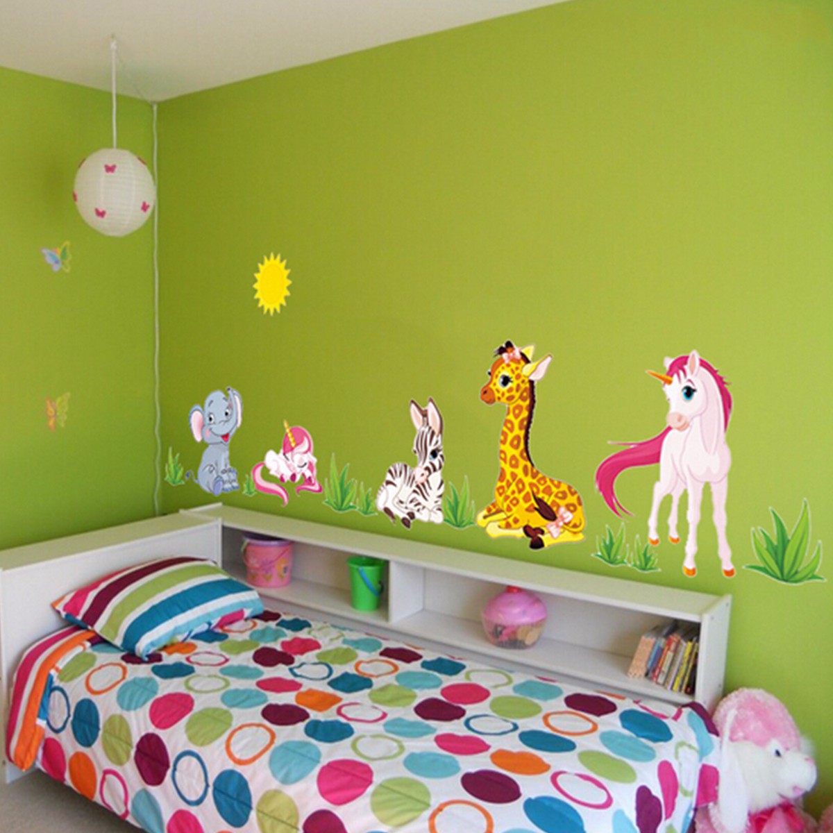 Cartoon-Animal-Elephant-Giraffes-Grass-Bedroom-Removable-Wall-Sticker-Home-Decor-1023584