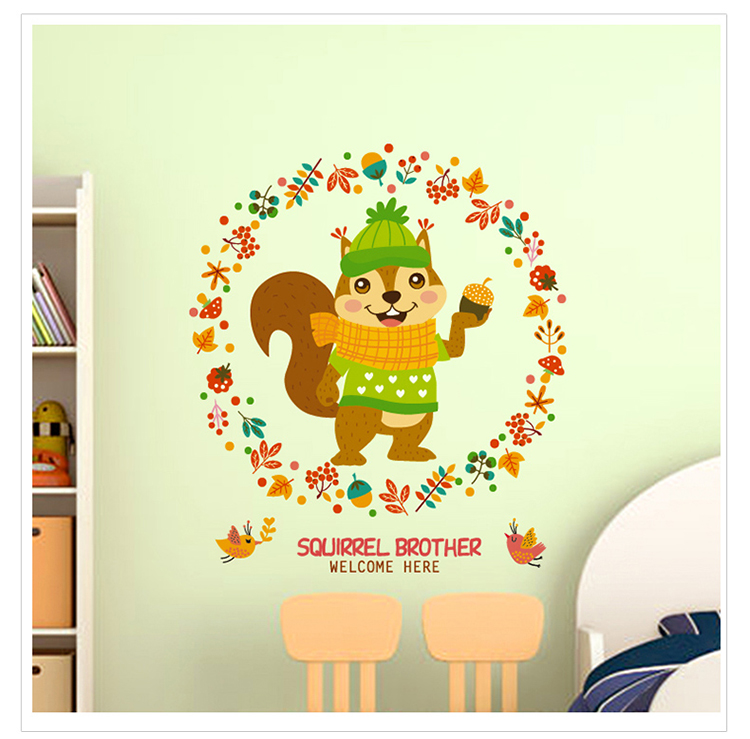 Children-Cartoon-Squirrel-Wall-Stickers-Room-Decor-Kids-Room-Removable-Window-Glass-Stickers-1090347