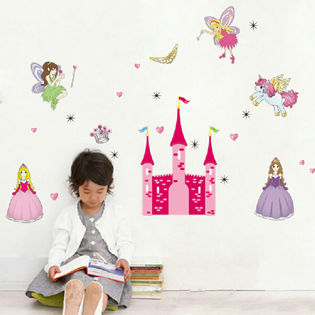 Children-Kids-Princess-Girl-Waterproof-Removable-Sweet-Fairy-Castle-Wall-Stickers-Decal-Bedroom-DIY--1011391