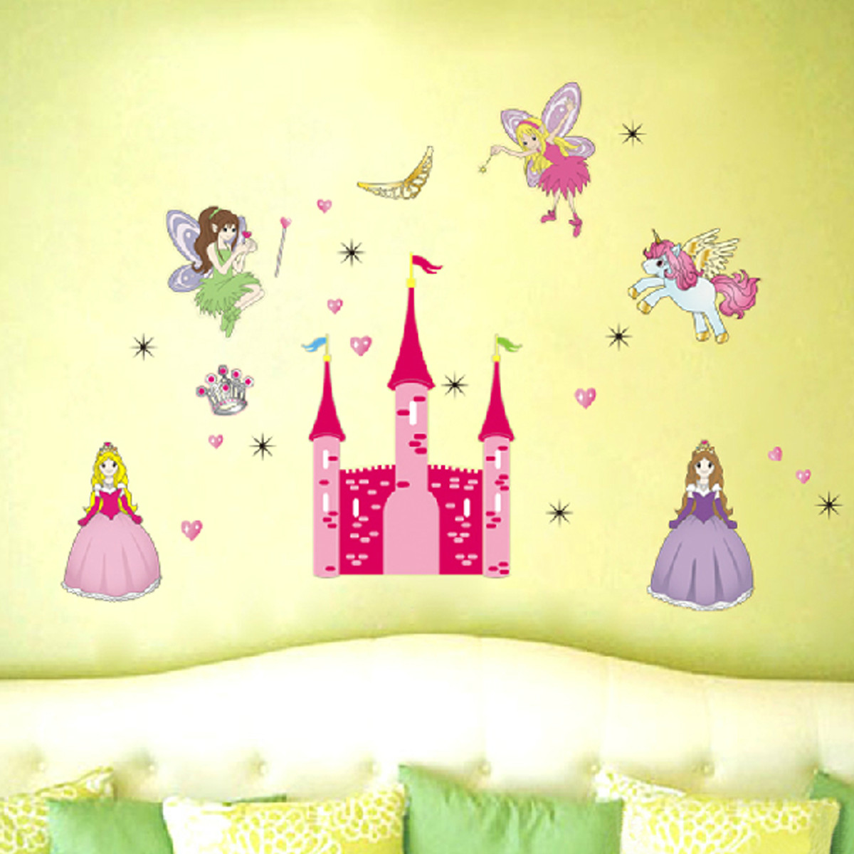 Children-Kids-Princess-Girl-Waterproof-Removable-Sweet-Fairy-Castle-Wall-Stickers-Decal-Bedroom-DIY--1011391