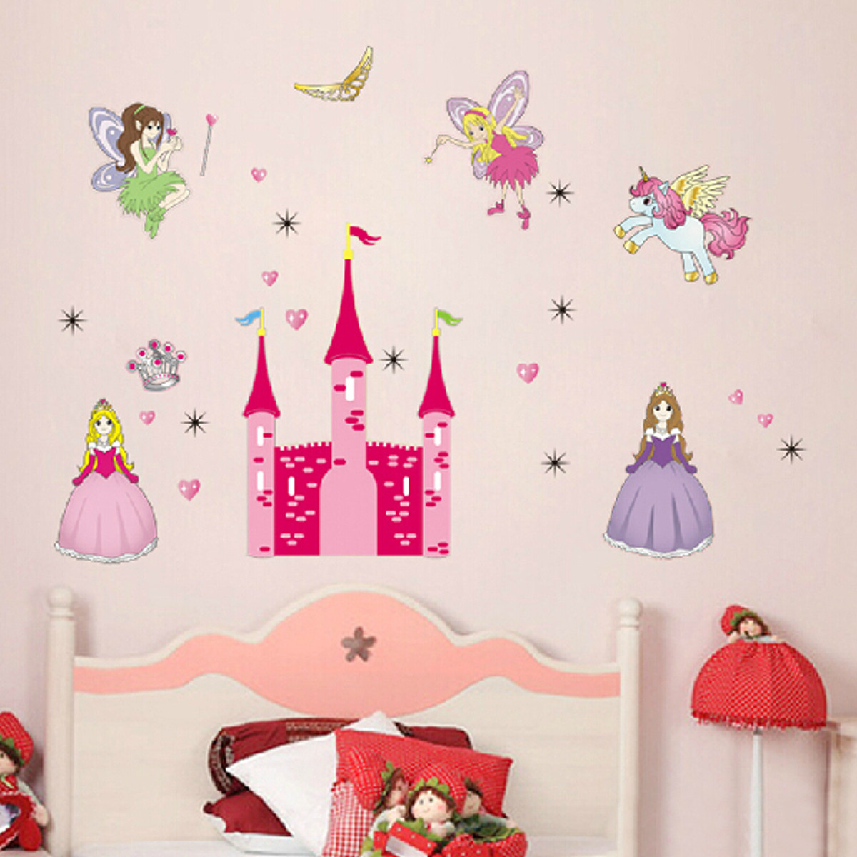 Children-Kids-Princess-Girl-Waterproof-Removable-Sweet-Fairy-Castle-Wall-Stickers-Decal-Bedroom-DIY--1011391