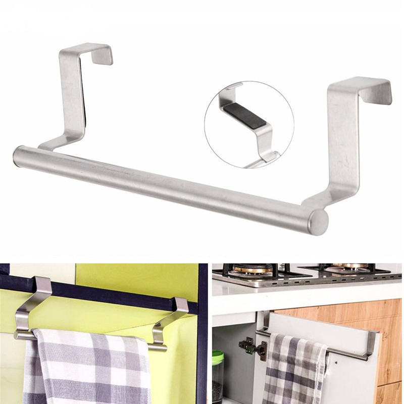 23cm-Towel-Bar-Bathroom-Kitchen-Towel-Rack-Single-Layer-Over-Door-Cupboard-Hanger-Hotel-Bath-Stainle-1336573