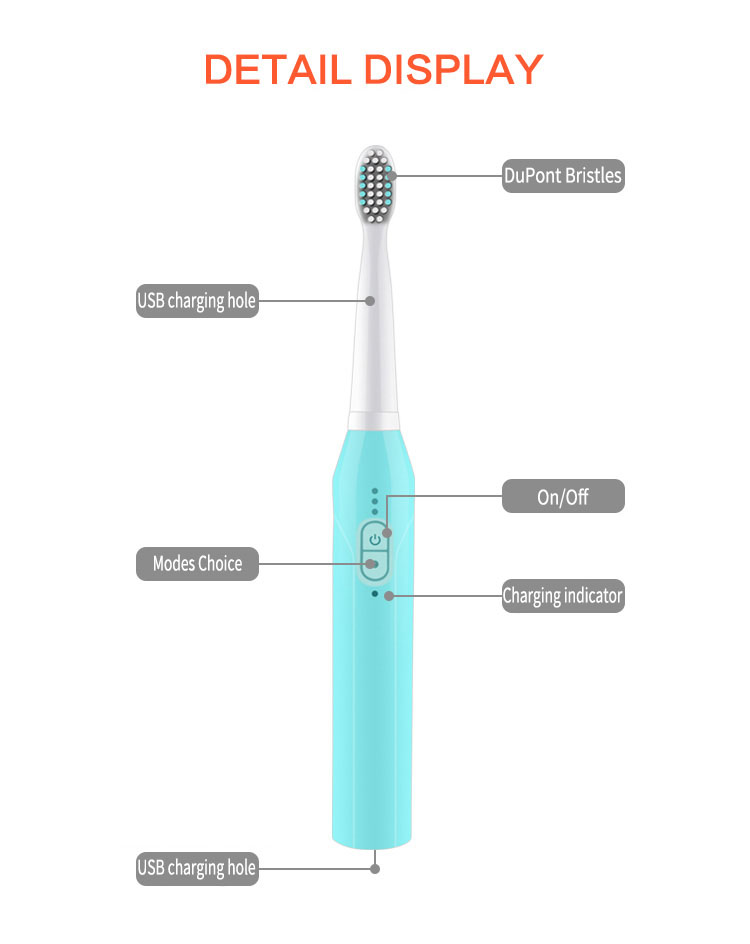 3-Brush-Modes-Essence-Sonic-Electric-Wireless-USB-Rechargeable-Toothbrush-IPX7-Waterproof-With-3-Too-1283407