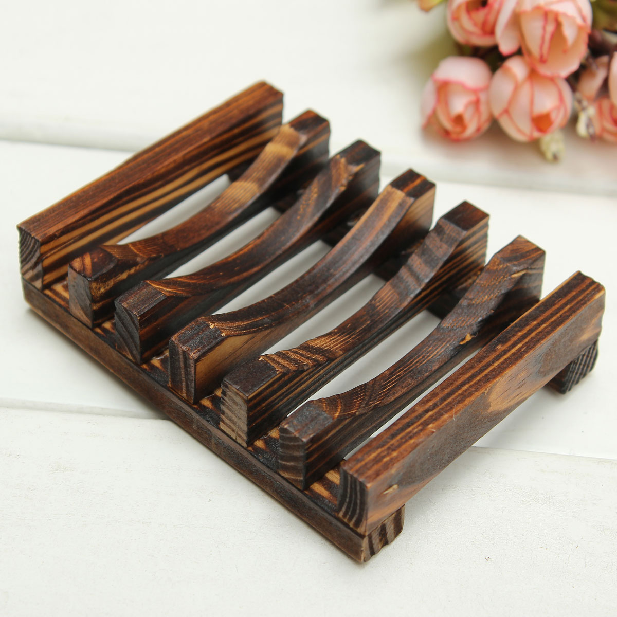 108x8x25cm-Wooden-Handmade-Bathroom-Soap-Dish-Sink-Sponge-Holder-Sundries-Rack-995270