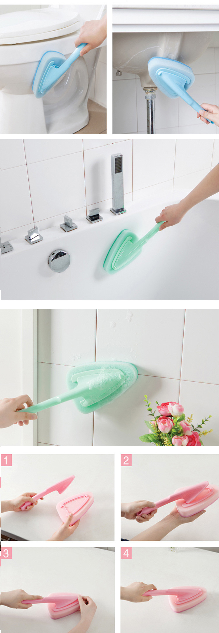 Honana-BX-357-Sponge-Clean-Brush-Bathtub-Kitchen-Corner-Wash-Basin-Scrub-Brush-Cleaner-1163613