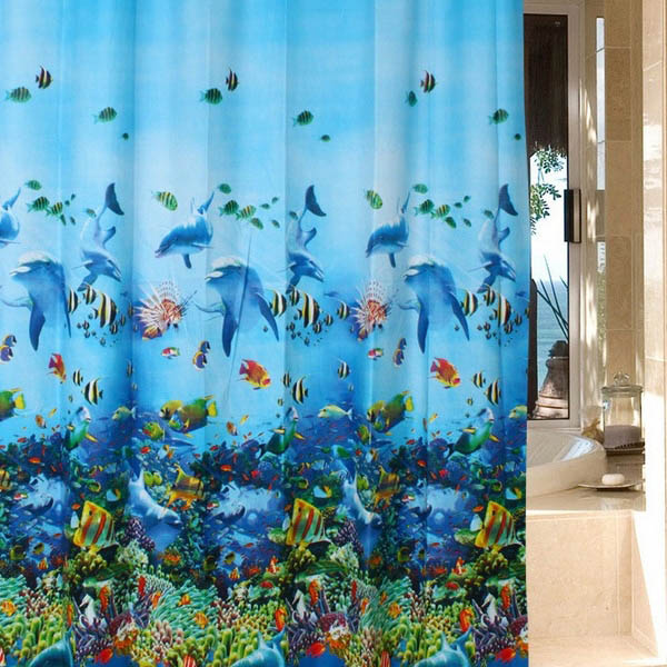 180180cm-Bathroom-Undersea-World-Polyester-Waterproof-Shower-Curtain-975967