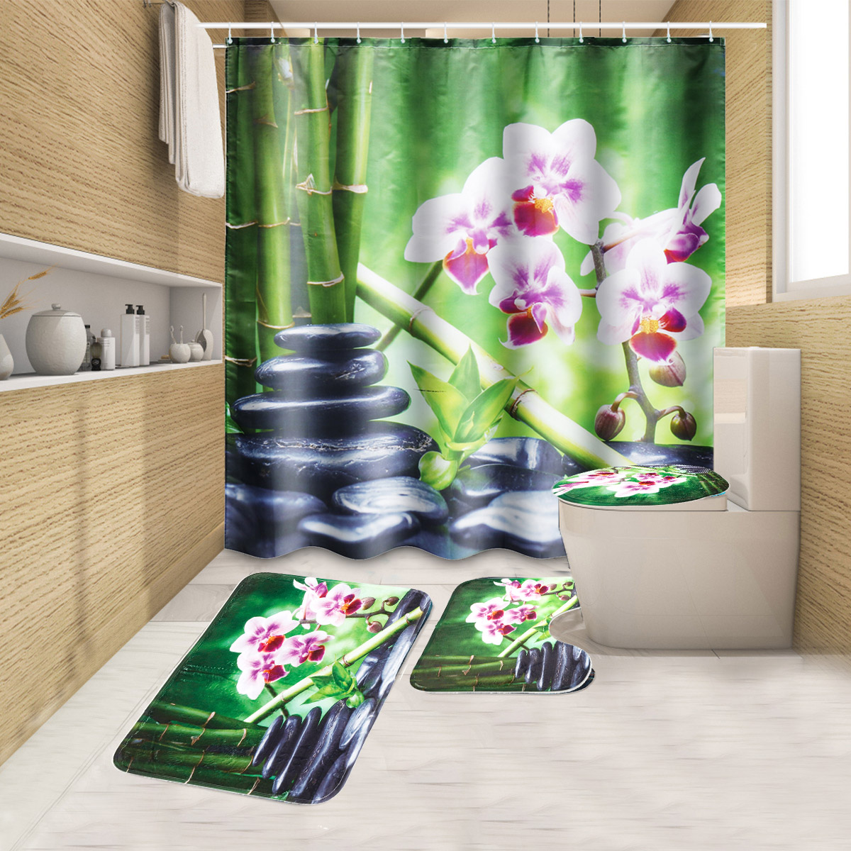 180x180CM-Bamboo-Pebble-Orchid-Toilet-Rug-Mat-Bathroom-Shower-Curtain-with-Hooks-1425087