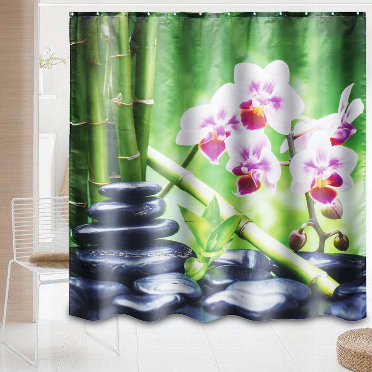 180x180CM-Bamboo-Pebble-Orchid-Toilet-Rug-Mat-Bathroom-Shower-Curtain-with-Hooks-1425087