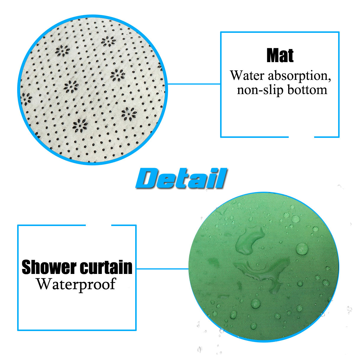 4Pcs-180x180cm-Bamboo-Pebbles-Bathroom-Shower-Curtain-with-Hooks-Toliet-Cover-Mat-1425368
