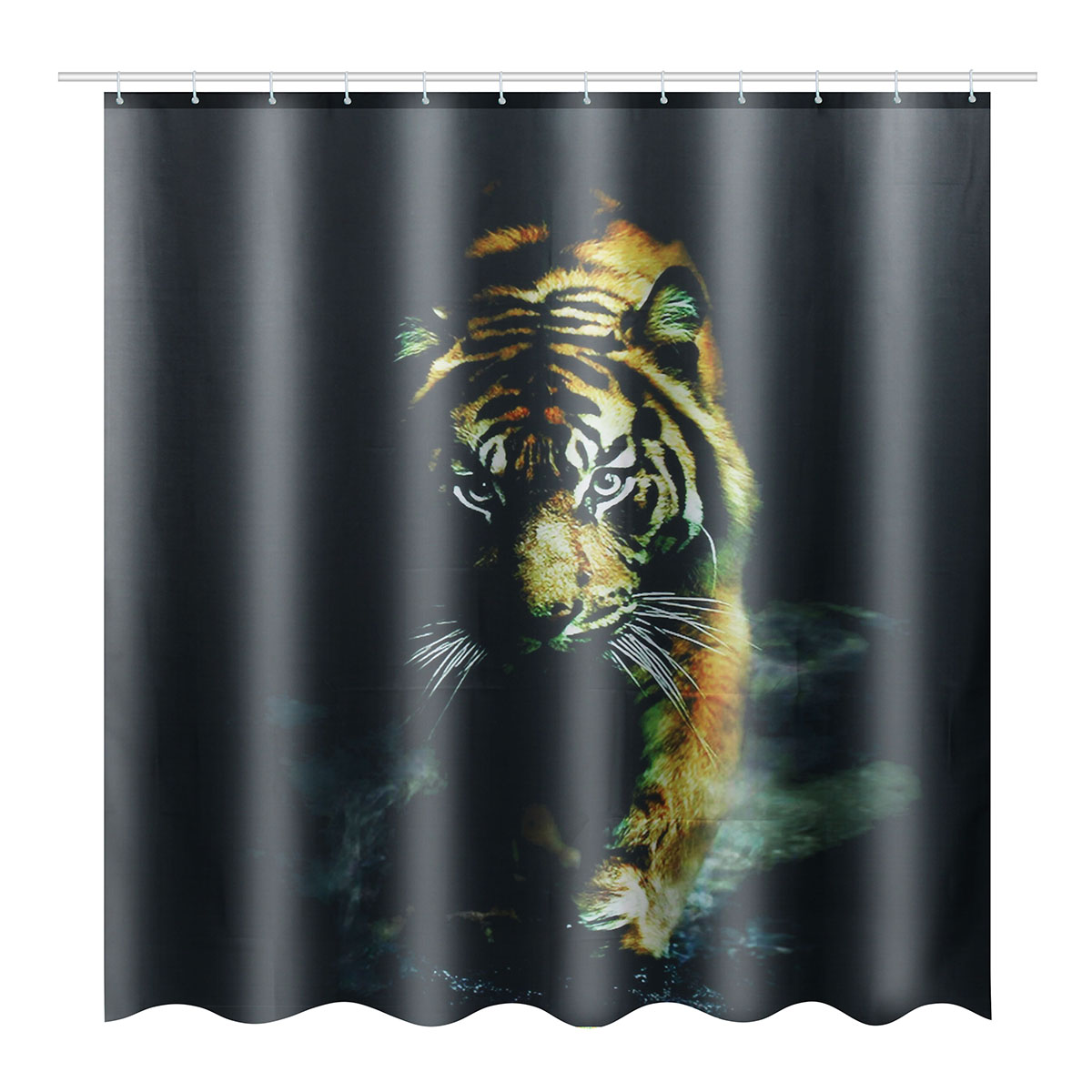 72quotX-72quot-Wildlife-Animal-Nature-Decor-Tiger-Bathroom-Decor-Shower-Curtain-with-Plastic-Shower--1421519