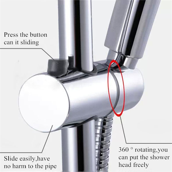 ABS-Chrome-Shower-Rail-Head-Slider-Holder-Adjustable-Bracket-924847