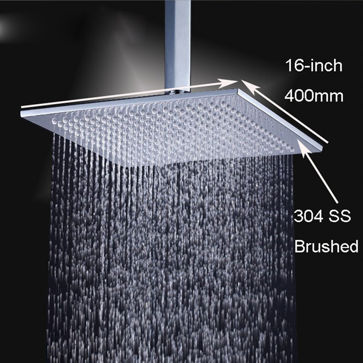 16-250MM-304-Stainless-Steel-Rainfall-Showerhead-Square-Ultra-Thin-Slim-Rain-Shower-Head-1182109