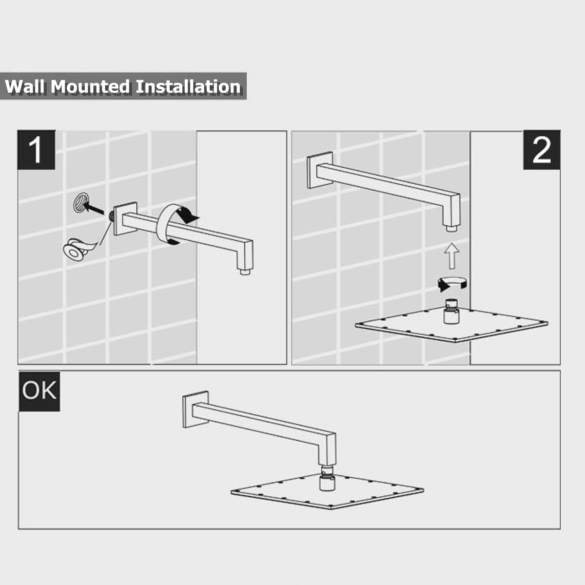 16-250MM-304-Stainless-Steel-Rainfall-Showerhead-Square-Ultra-Thin-Slim-Rain-Shower-Head-1182109