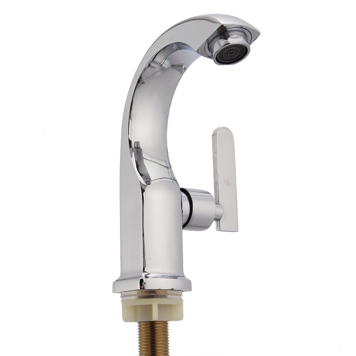 Chrome-Finish-Single-Lever-Home-Bathroom-Basin-Faucet-Spout-Sink-Cold-Water-Tap-1298560