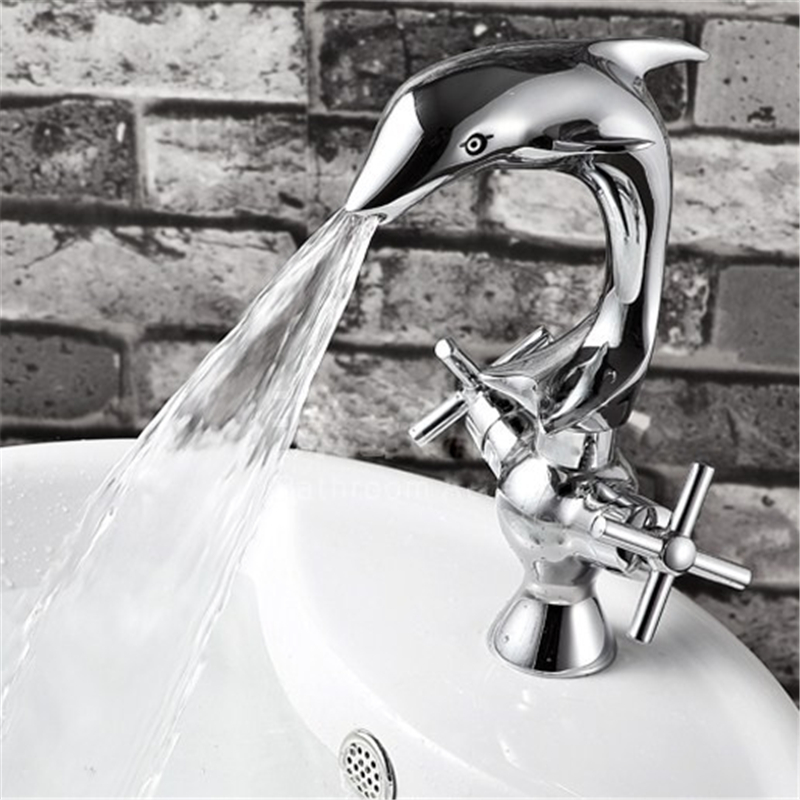 Creative-Dolphin-Shape-Double-Handle-Basin-Sink-Mixer-Tap-Chrome-Finish-Faucet-1001106