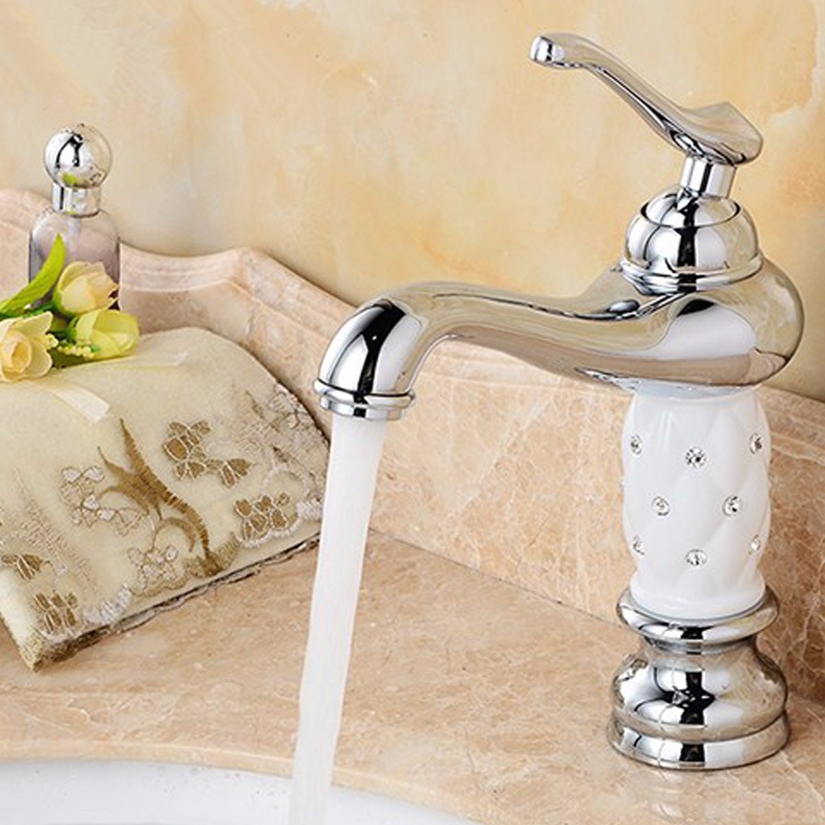 Modern-Brass-Finish-White-Single-Handle-Bathroom-Kitchen-Sink-Faucet-Mix-Tap-1182111