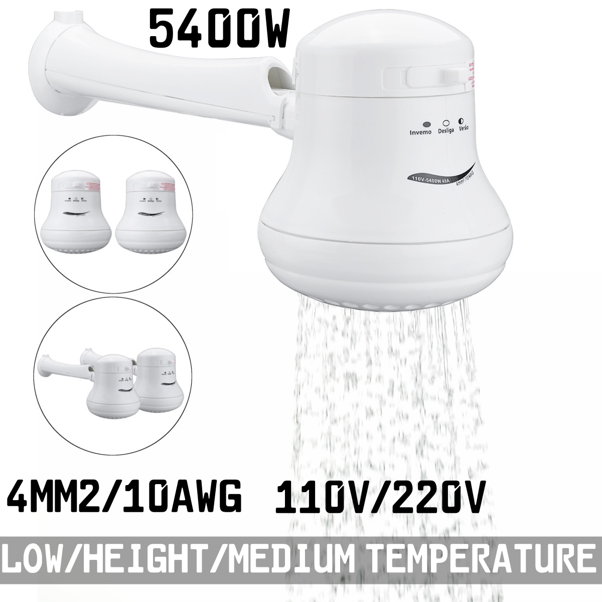 110V220V-240V-08-Inch-Electric-Shower-Head-Instant-Water-Heater-57ft-Hose-1396602
