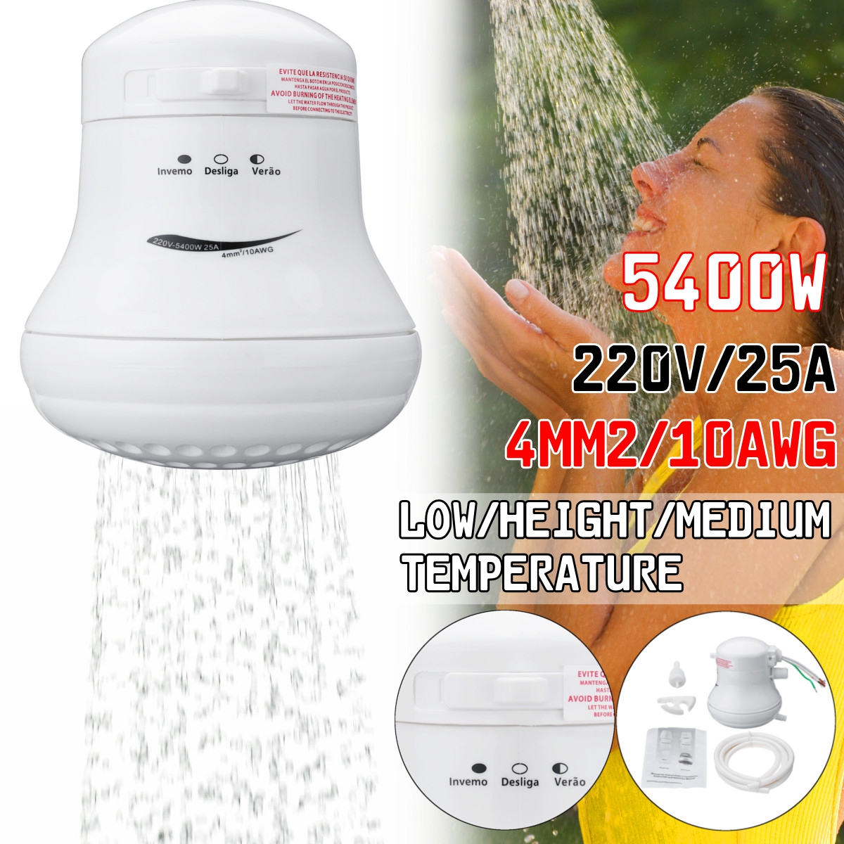 110V220V-240V-08-Inch-Electric-Shower-Head-Instant-Water-Heater-57ft-Hose-1396602