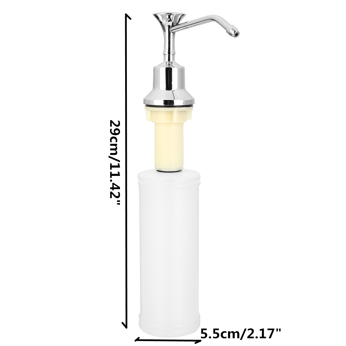 220ml-White-Kitchen-Chrome-Liquid-Soap-Dispenser-Bathroom-Sink-Pump-Bottles-1143010