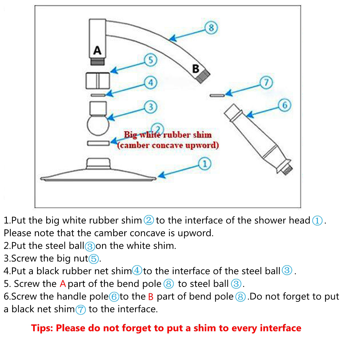 6-Inch-Round-Rainfall-Shower-Head-Set-Bathroom-Sprayer-Adjustable-Extension-Arm-1366159