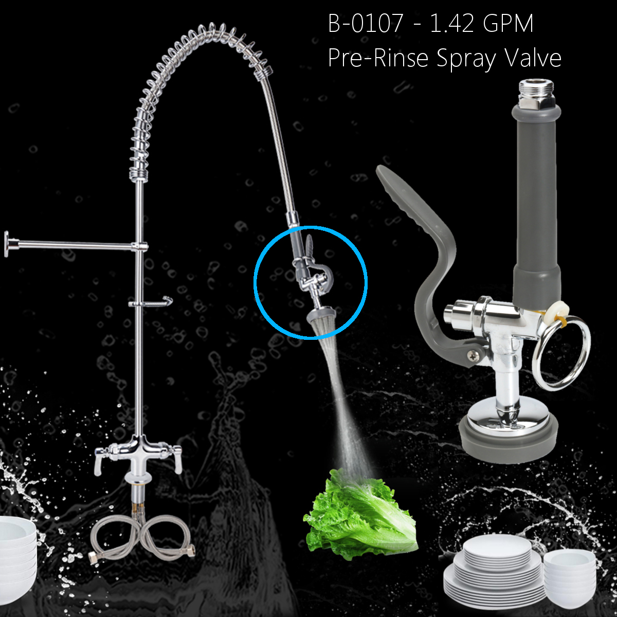B-0107-GPM-Brass-Kitchen-Tap-Pre-Rinse-Spray-Head-Valve-Faucet-With-Ring-1169856