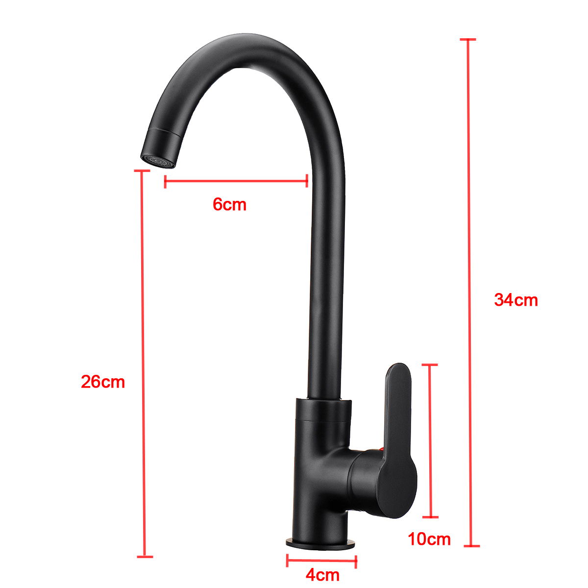 Black-Copper-Kitchen-Faucet-360deg-Rotation-Single-Lever-Hot-amp-Cold-Water-Basin-Sink-Mixer-Tap-1375770