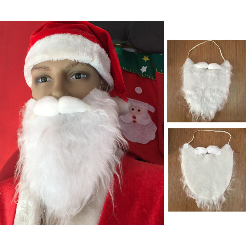 Adult-Christmas-Santa-Claus-White-Wig-Beard-Mustache-Fancy-Dress-Party-Costume-Cosplay-Decorations-1356183