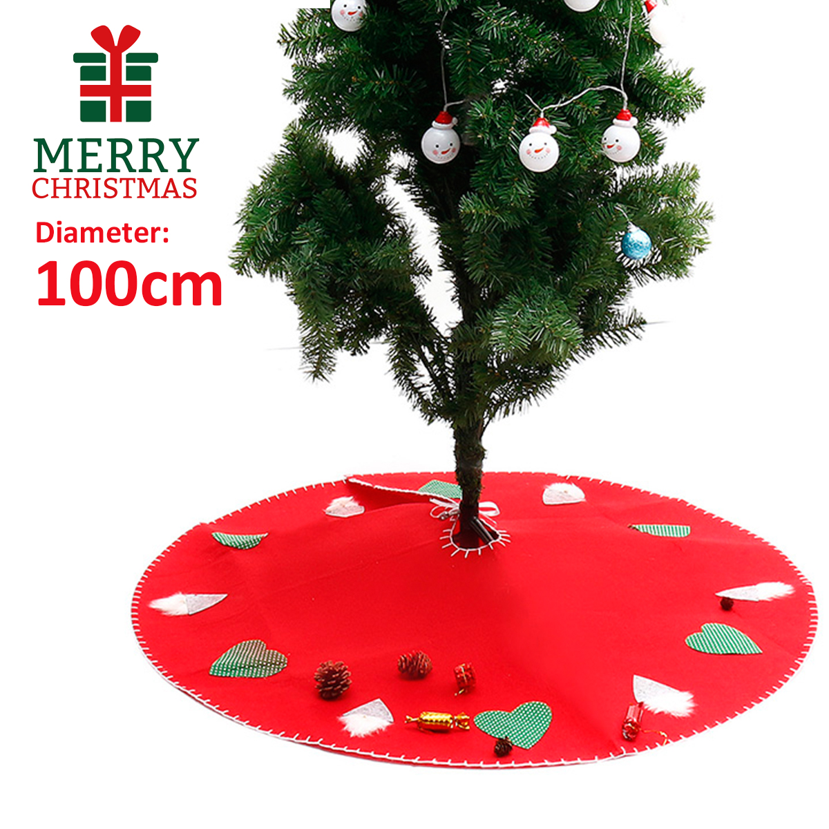 100cm-Red-Christmas-Tree-Skirt-Carpet-Party-Gift-Decor-Pad-Ornaments-Round-Mat-1376090