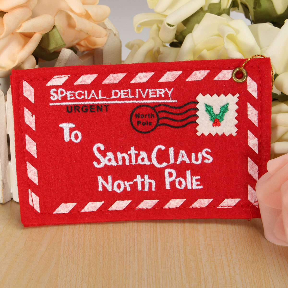 10pcs-Christmas-Santa-Wishing-Letter-Envelopes-Red-Felt-Embroidered-Christmas-Tree-Decor-1008665